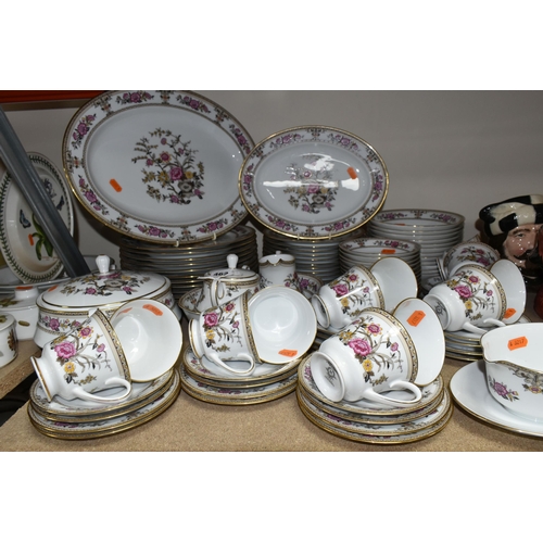 462 - A NORITAKE 'ASIAN DREAM' PATTERN 2502 DINNER SET, comprising one large oval meat plate, a smaller ov... 