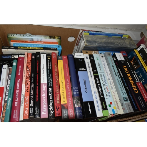 478 - FIVE BOXES OF BOOKS containing approximately 160 miscellaneous titles in hardback and paperback form... 