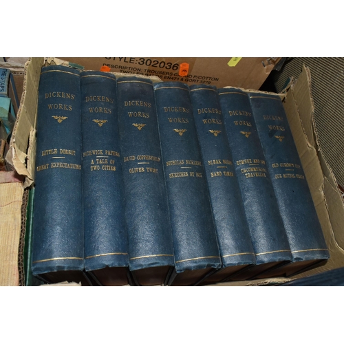 490 - SIX BOXES OF BOOKS containing approximately 100 miscellaneous titles in hardback format, subjects in... 