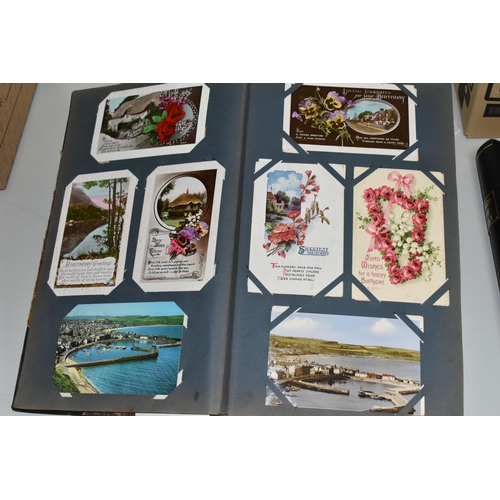 496 - TWO POSTCARD ALBUMS, album one contains approximately 184 postcards, mainly of various locales in Bi... 