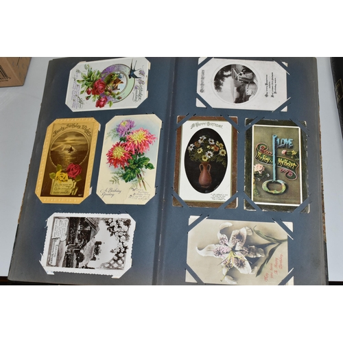 496 - TWO POSTCARD ALBUMS, album one contains approximately 184 postcards, mainly of various locales in Bi... 