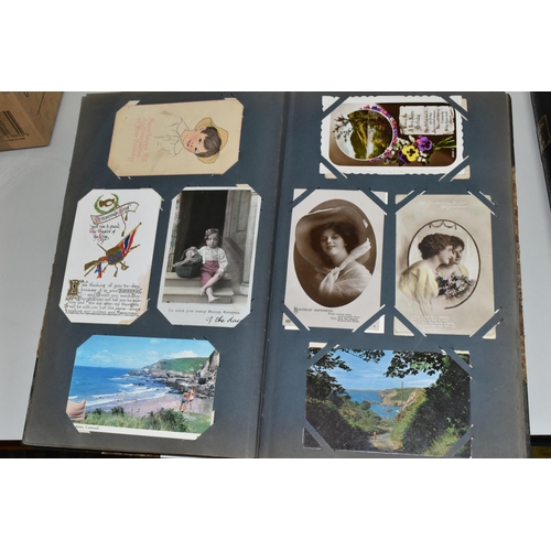 496 - TWO POSTCARD ALBUMS, album one contains approximately 184 postcards, mainly of various locales in Bi... 