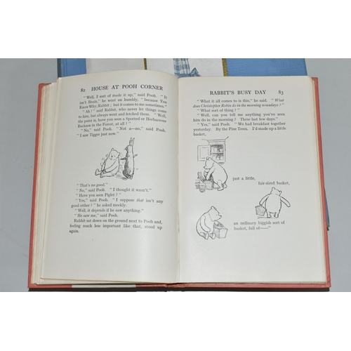 502 - MILNE; A.A, two book titles from the author, The House at Pooh Corner with decorations by Ernest H. ... 