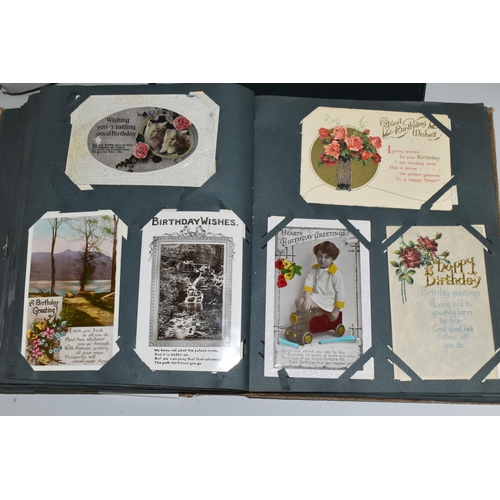 504 - TWO ALBUMS OF POSTCARDS & REPRODUCTION PHOTOCARDS, album one contains approximately 138 images of lo... 