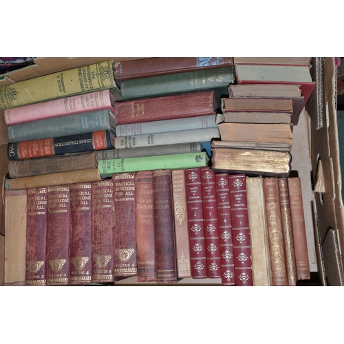 523 - SIX BOXES OF BOOKS containing over 210 miscellaneous titles, mostly in hardback format, subjects inc... 