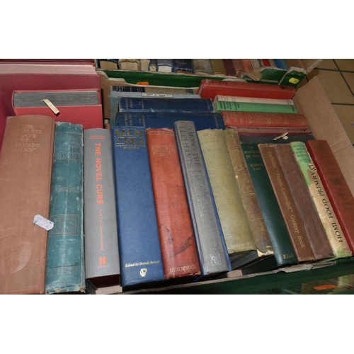 523 - SIX BOXES OF BOOKS containing over 210 miscellaneous titles, mostly in hardback format, subjects inc... 