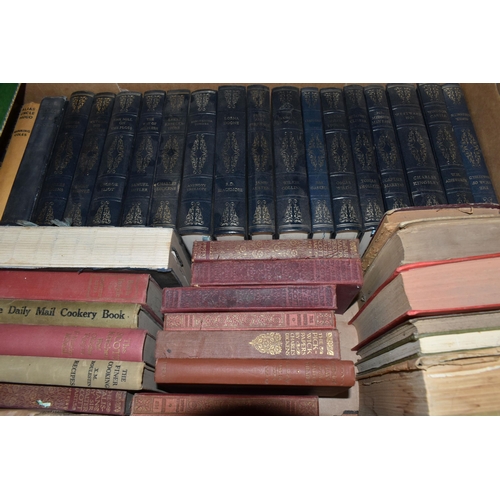 523 - SIX BOXES OF BOOKS containing over 210 miscellaneous titles, mostly in hardback format, subjects inc... 