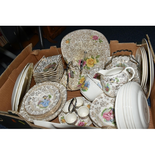 573 - THREE BOXES OF MIDWINTER BREAKFAST AND TABLEWARE, to include 'Floral Chintz' pattern one, two and th... 