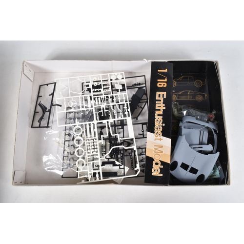 THREE BOXED UNBUILT MODEL CARS KITS 1:16 SCALE, to include a