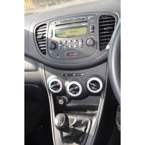 1002 - A 2010 HYUNDAI 110 CLASSIC FIVE DOOR HATCHBACK CAR, REGISTRATION NO- BK10 EOO, in grey with a 1.2ltr... 