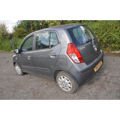 1002 - A 2010 HYUNDAI 110 CLASSIC FIVE DOOR HATCHBACK CAR, REGISTRATION NO- BK10 EOO, in grey with a 1.2ltr... 