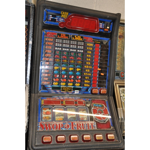 1058 - A JPM SLOT MACHINE with 'Swop a Fruit' graphics and mechanism (untested and maybe incomplete interna... 