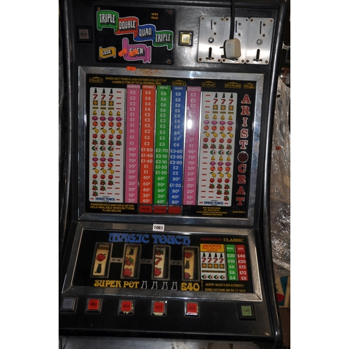 1061 - AN AINSWORTH SLOT MACHINE with 'Aristocrat Classic Magic Touch' graphics and mechanism (untested and... 