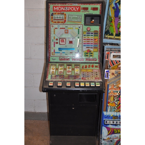 1063 - A MAYGAY FRUIT MACHINE with 'Monopoly' graphics and mechanism, height 182cm (untested and may be int... 