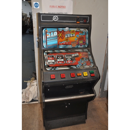 1066 - AN ELECTROCOIN AUTOMATIC FRUIT MACHINE with 'Bar-X' Graphics and mechanism, height 148cm (untested a... 