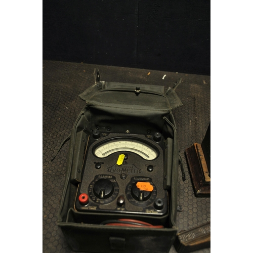 1075 - A VINTAGE ENGLISH CLOCK SYSTEM TIME RECORDING CLOCKING IN MACHINE over painted in blue (lid isn't sc... 