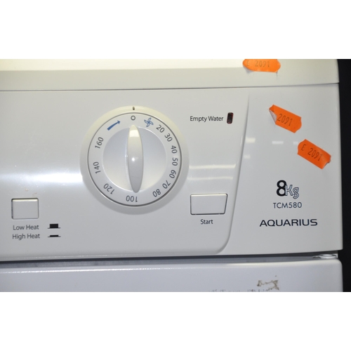 1099 - A HOTPOINT AQUARIUS TCM580BP 8KG CONDENSOR DRYER, width 60cm x depth 56cm x height 85cm (condition r... 