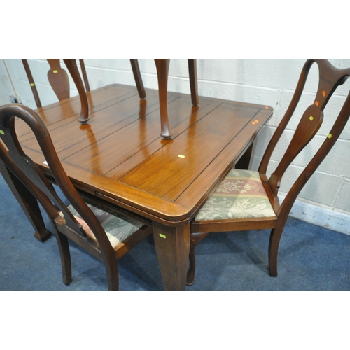 1208 - AN EARLY 20TH CENTURY MAHOGANY DRAW LEAF DINING TABLE, open width 188cm x closed 122cm x depth 106cm... 