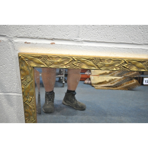 1230 - TWO GILT FRAMED BEVELLED EDGE WALL MIRRORS, largest mirror measurements, 84cm x 60cm, along with a b... 