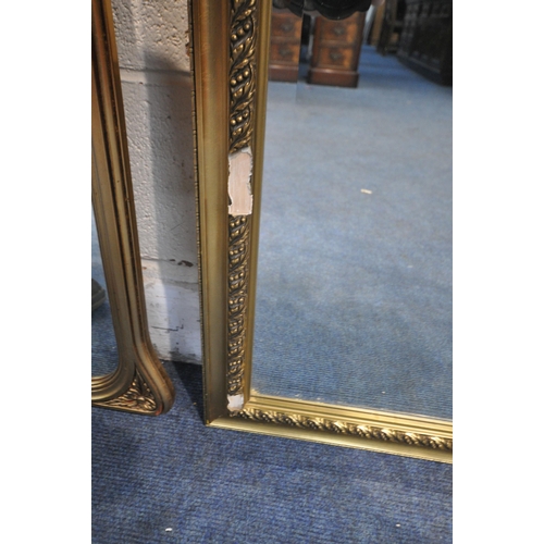 1322 - A SELECTION OF VARIOUS MIRRORS, to include a rectangular gilt frame bevelled edge wall mirror, a gil... 