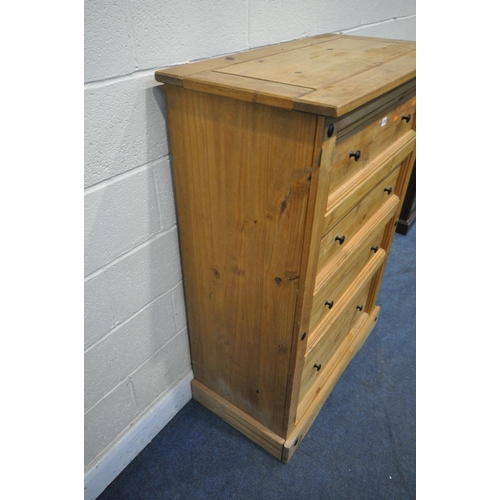 1326 - A CORONA PINE CHEST OF FOUR DRAWERS, width 92cm x depth 49cm x height 130cm (condition report: surfa... 