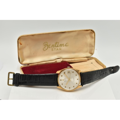 73 - A 'BENTIMA' WRISTWATCH, automatic movement, round dial signed 'Bentima Star' automatic 25 jewels inc... 