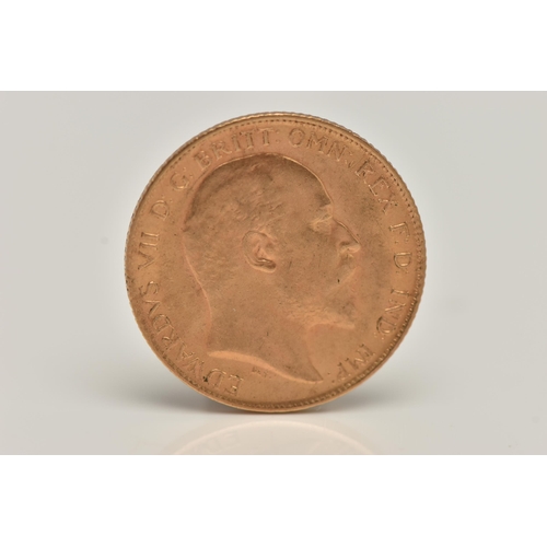 85 - A GOLD HALF SOVEREIGN COIN, depicting Edward VII, dated 1910, approximate gross weight 4.1 grams