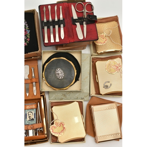 116 - A BOX OF ASSORTED ITEMS, to include a 'Smiths' mantle clock, a 'Smiths' travel clock, a 'Kienzle' tr... 