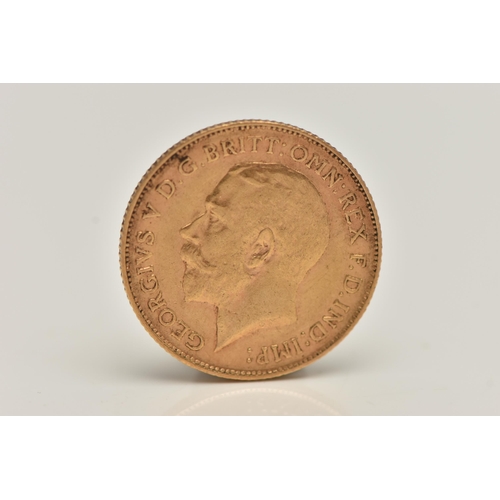 120 - A SMALL CARDBOARD BOX OF MIXED COINAGE TO INCLUDE, A GEORGE V GOLD HALF SOVEREIGN 1911, 22ct Gold, 3... 