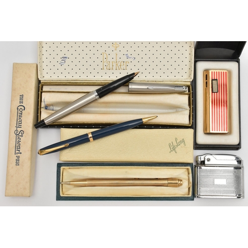 95 - AN ASSORTMENT OF ITEMS, to include a rolled gold 'Lifelong' pencil, a 'Conway Stewart' pencil, a 'Pa... 