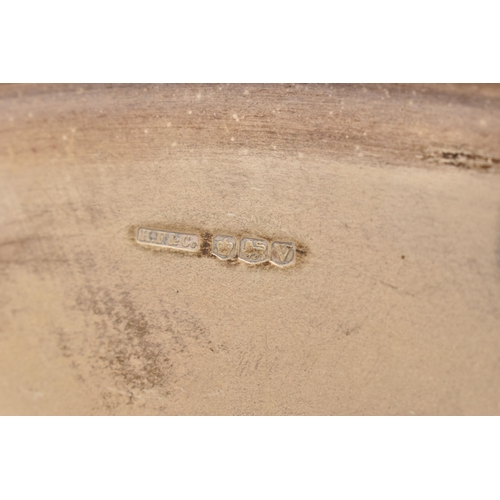 98 - A GEORGE VI SILVER OVAL TWIN HANDLED TRAY WITH WAVY EDGE, the front inscribed with presentation insc... 