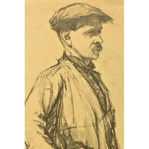 312 - JOSEPH MILNER KITE (1862-1946) A SKETCH OF A MALE FIGURE. the full length study depicts a male figur... 