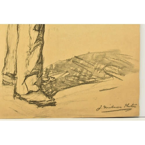 312 - JOSEPH MILNER KITE (1862-1946) A SKETCH OF A MALE FIGURE. the full length study depicts a male figur... 