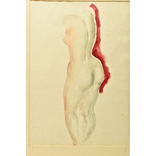 315 - FRANK DOBSON (1888-1963) STUDY FOR A STANDING NUDE FEMALE FIGURE, signed and dated (19)28 bottom cen... 