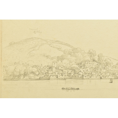 316 - JOSEPH FARINGTON (1742-1821) 'KENDAL CASTLE' a pencil sketch depicting the castle ruins, signed titl... 