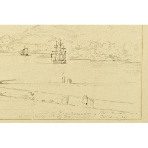 316 - JOSEPH FARINGTON (1742-1821) 'KENDAL CASTLE' a pencil sketch depicting the castle ruins, signed titl... 