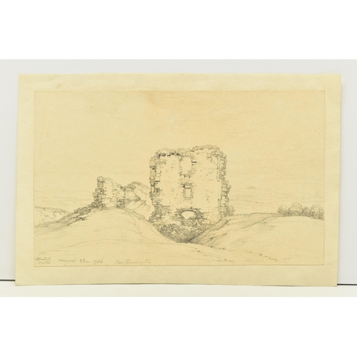 316 - JOSEPH FARINGTON (1742-1821) 'KENDAL CASTLE' a pencil sketch depicting the castle ruins, signed titl... 