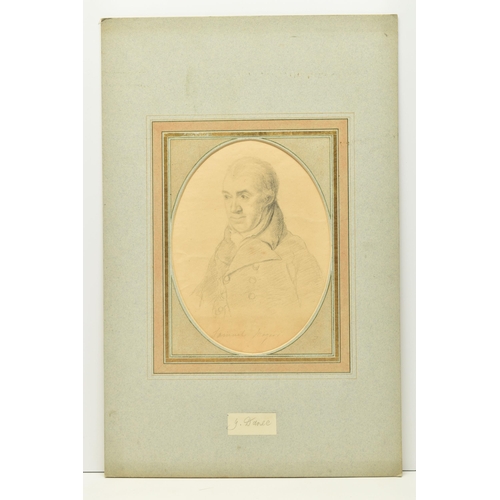 329 - CIRCLE OF GEORGE DANCE ( 1741-1825) 'SAMUEL ROGERS', unsigned half-length portrait of a gentleman, t... 