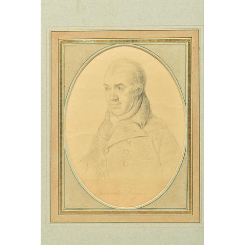 329 - CIRCLE OF GEORGE DANCE ( 1741-1825) 'SAMUEL ROGERS', unsigned half-length portrait of a gentleman, t... 