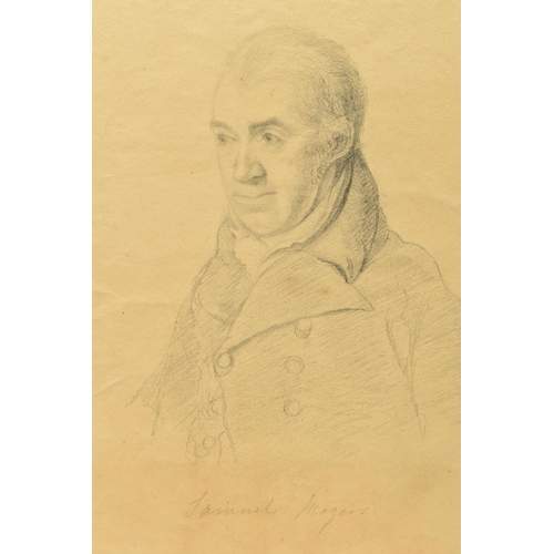 329 - CIRCLE OF GEORGE DANCE ( 1741-1825) 'SAMUEL ROGERS', unsigned half-length portrait of a gentleman, t... 