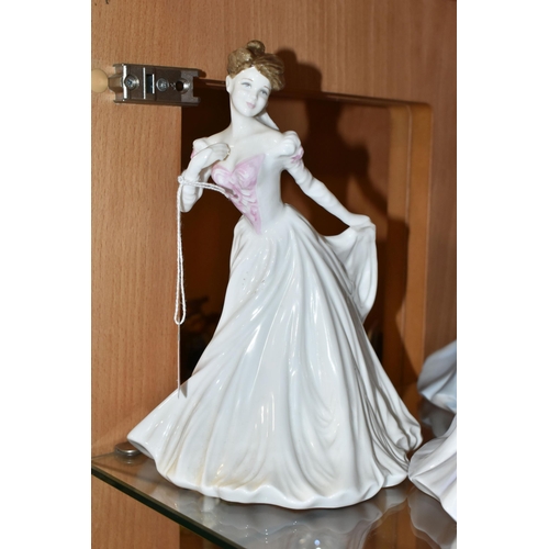 335 - FIVE ROYAL DOULTON CLASSICS LADY FIGURES, comprising 'The Bride' HN4324 and four 'Chelsea' figures '... 