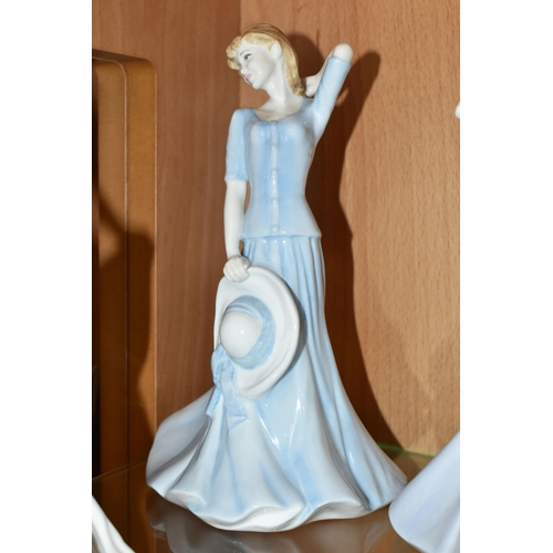 335 - FIVE ROYAL DOULTON CLASSICS LADY FIGURES, comprising 'The Bride' HN4324 and four 'Chelsea' figures '... 