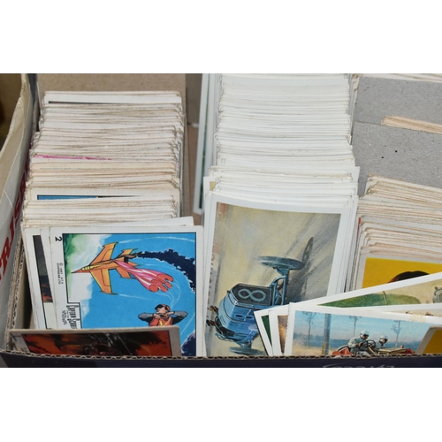 345 - A QUANTITY OF ASSORTED TRADE CARDS, to include a complete set of the A. & B.C. Batman series with th... 