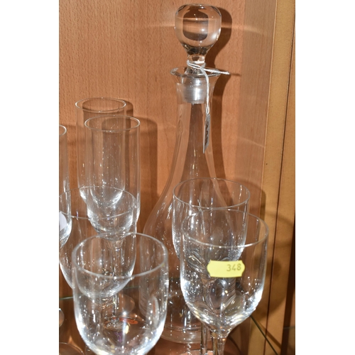 348 - A SUITE OF BOXED CAITHNESS 'DIANE' DRINKING GLASSES AND OTHER BOXED AND LOOSE CAITHNESS GLASSWARE, E... 