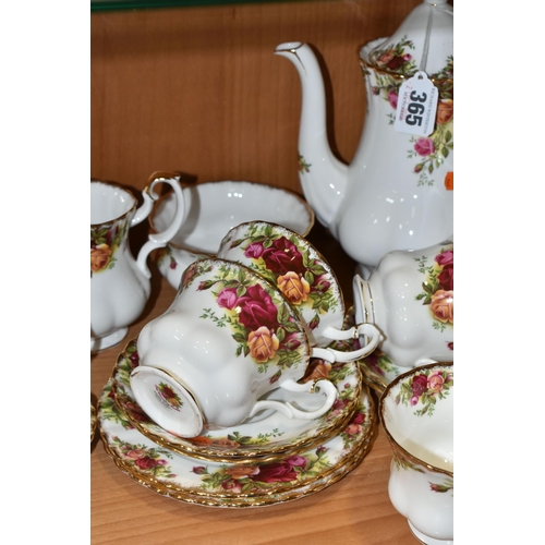 365 - A GROUP OF ROYAL ALBERT 'OLD COUNTRY ROSES' PATTERN COFFEE AND TEAWARE, comprising a coffee pot, cak... 