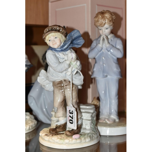 370 - TWO COALPORT LIMITED EDITION FIGURE, A ROYAL WORCESTER LIMITED EDITION FIGURE AND A BOXED NAO FIGURE... 