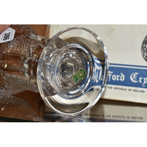 386 - A BOXED WATERFORD CRYSTAL 'HIBERNIAN' PATTERN  VASE, 61423-ND 227, height 21.5cm (1) (Condition Repo... 