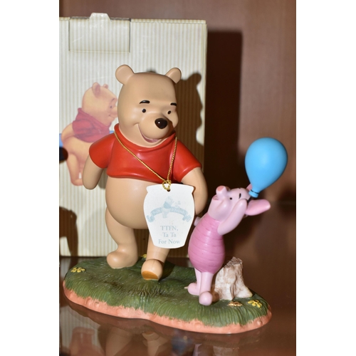 387 - THREE DISNEY 'POOH & FRIENDS' FIGURES, comprising a boxed 'A Petal For Your Thoughts'  figure 120328... 