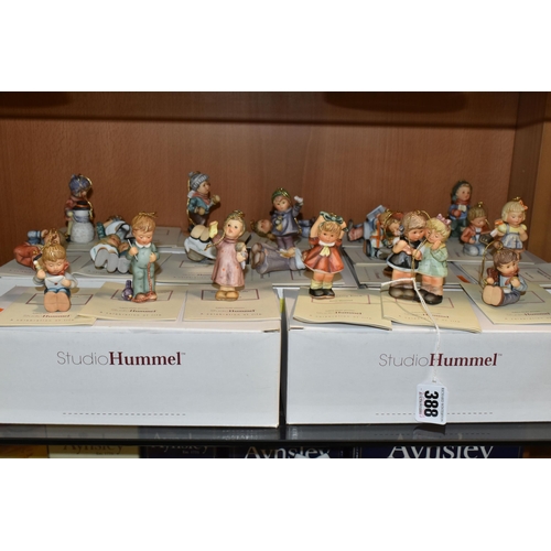 388 - A GROUP OF SEVEN BOXES OF STUDIO HUMMEL CHRISTMAS TREE DECORATIONS, twenty one figures comprising Le... 