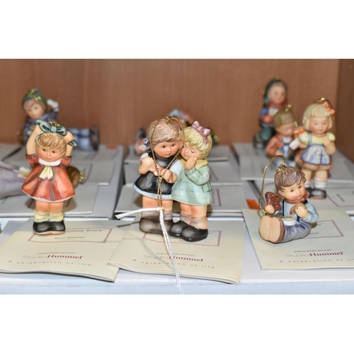 388 - A GROUP OF SEVEN BOXES OF STUDIO HUMMEL CHRISTMAS TREE DECORATIONS, twenty one figures comprising Le... 